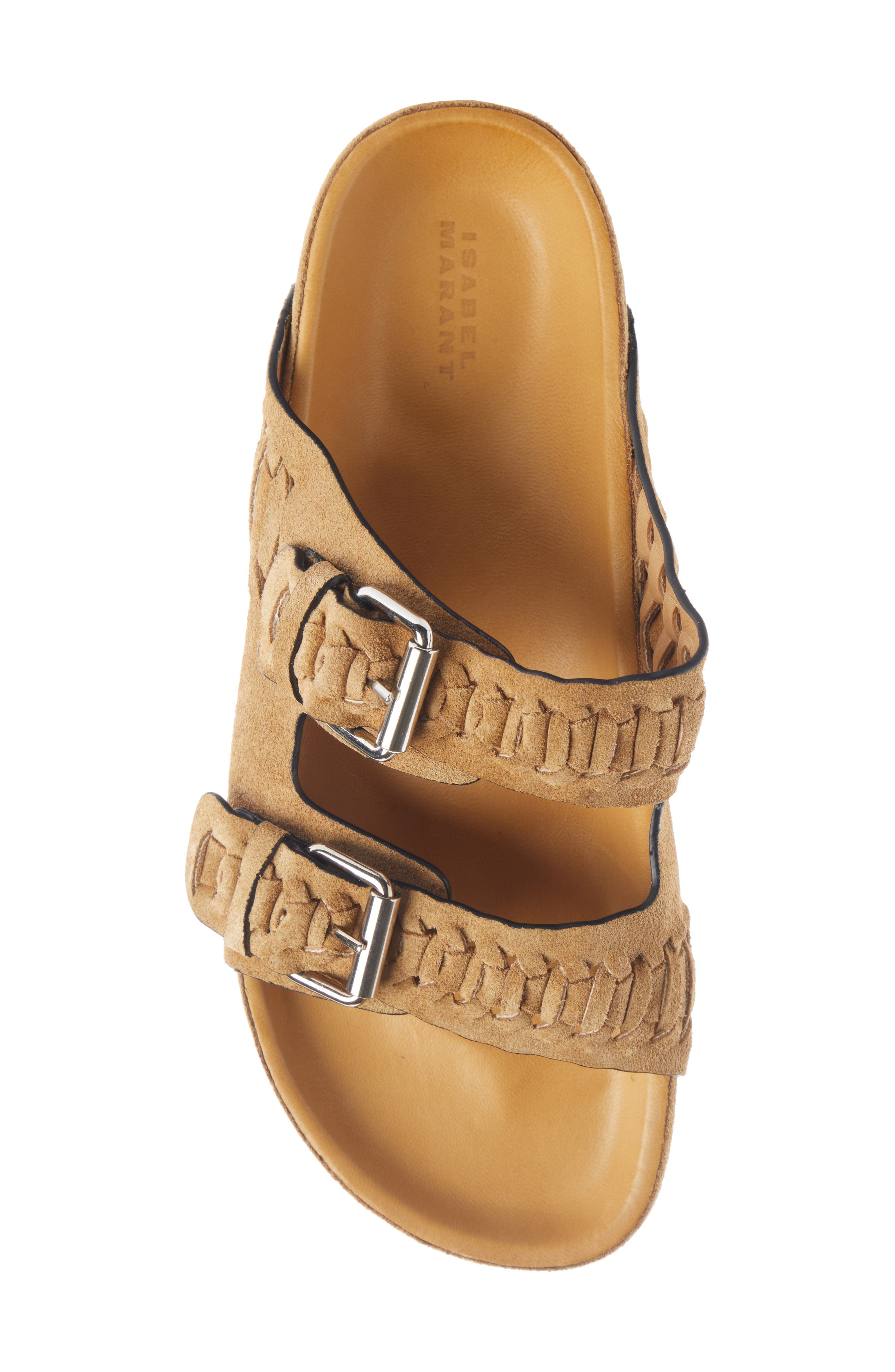 Isabel Marant Lennyo Suede Slide Sandal, Alternate, color, 