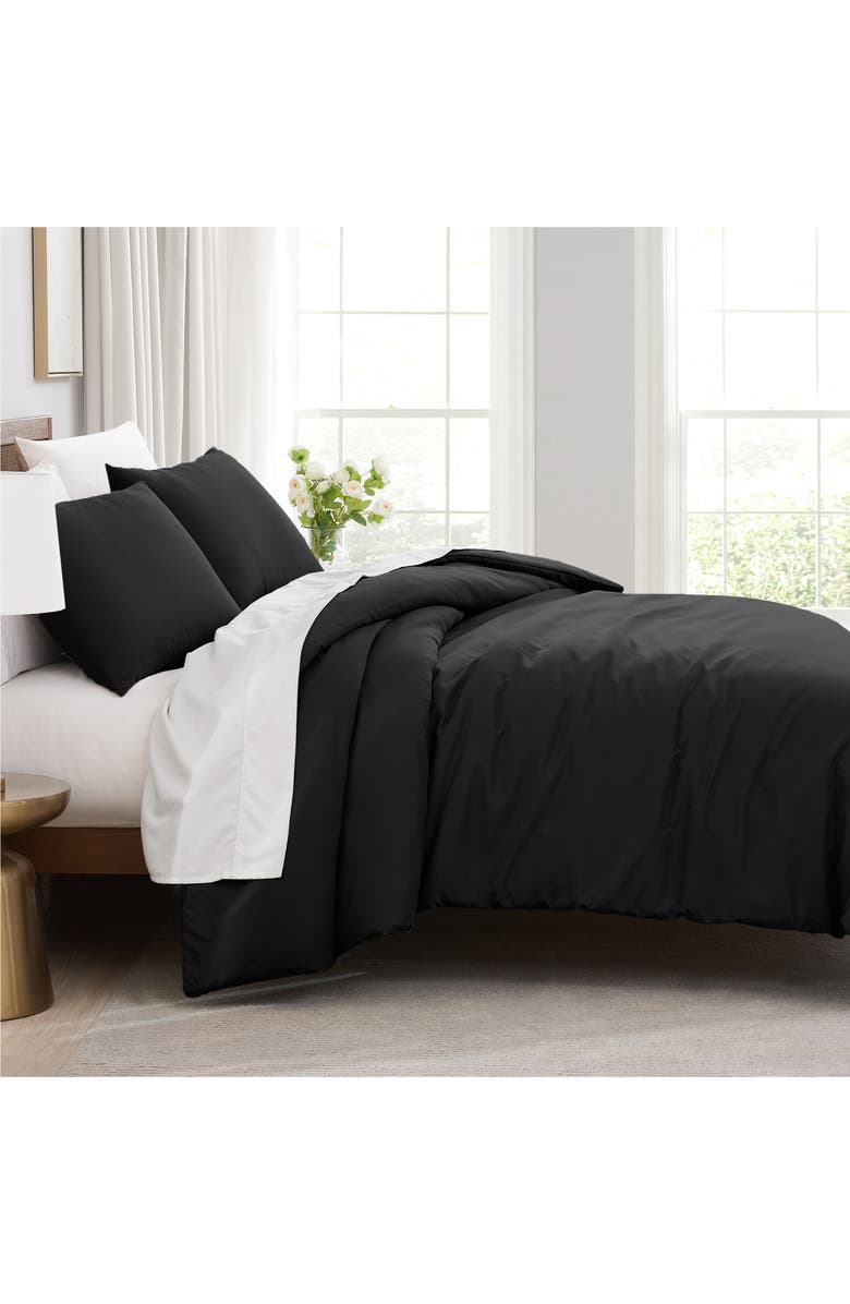 SOUTHSHORE FINE LINENS Vilano Springs Duvet Cover Set, Alternate, color, Black