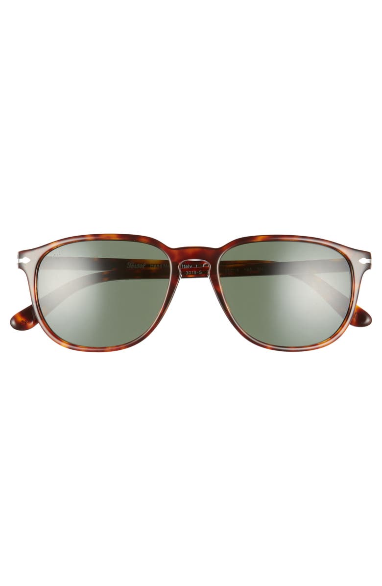 Persol 55mm Square Sunglasses, Alternate, color, Havana/ Green Solid