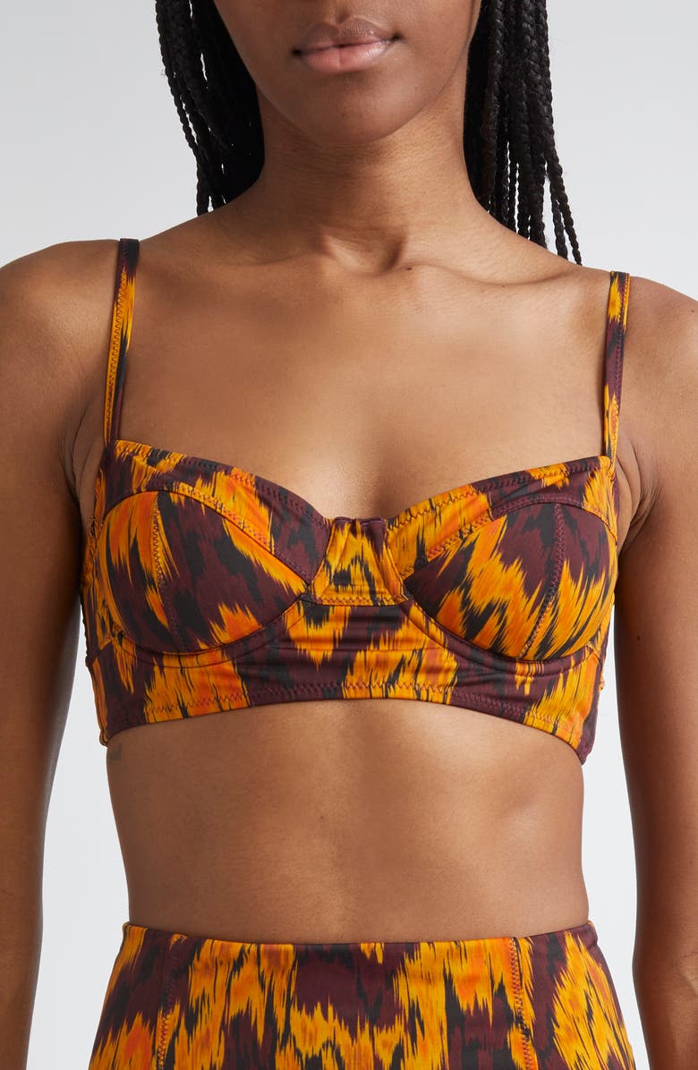 Ulla Johnson Zahara Underwire Bikini Top, Main, color, Terra