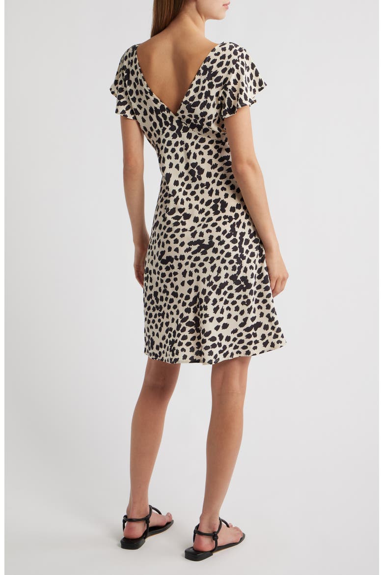 Gigi Spot Print Minidress, Alternate, color, TAUPE SPOTTED