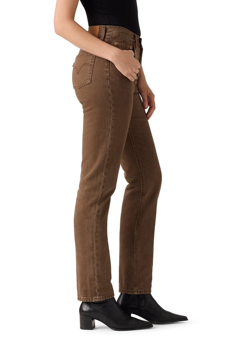 501® High Waist Straight Leg Jeans, Alternate, color, LARIAT LUCK