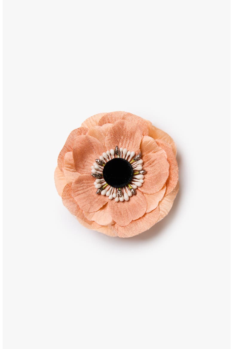 The Peach Anemone Floral Brooch, Main, color, Peach