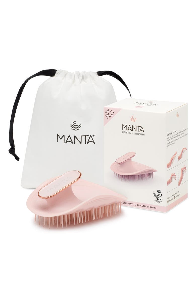 Manta The Gentle Brush for Healthier Hair & Scalp, Main, color, Pink