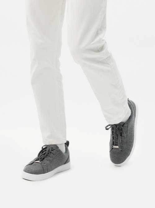 Gobi Mongolian Cashmere Cashmere Low Ankle Sneakers In Stone Gray