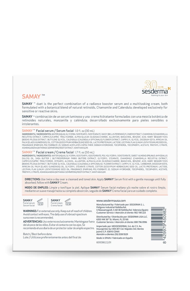 SESDERMA SAMAY Facial Serum + Facial Cream+ Promo Pack, Alternate, color, 