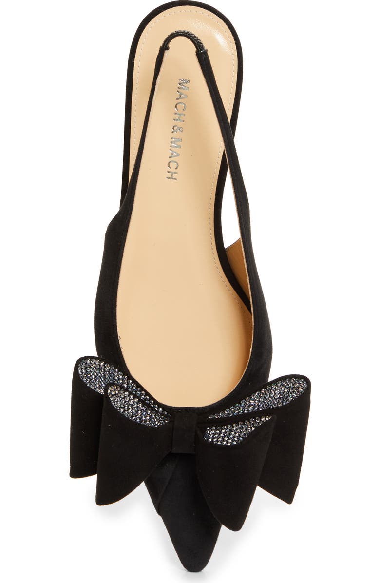 Mach & Mach Le Cadeau Pointed Toe Slingback Flat, Alternate, color,