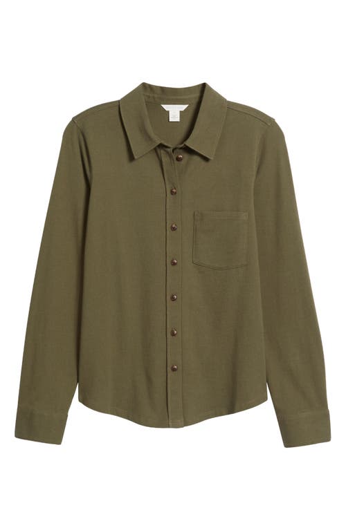 Shop Caslon ® Knit Button-up Shirt
