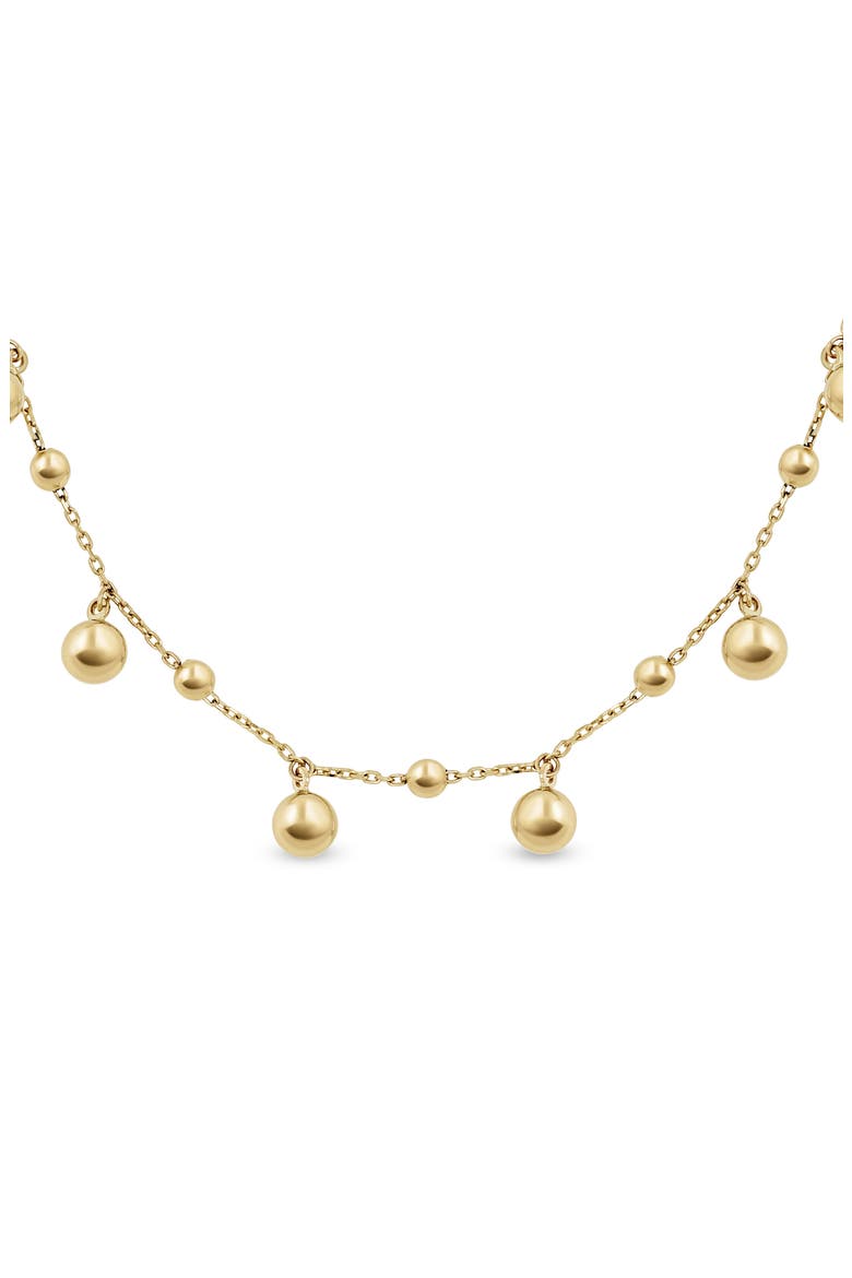 14K Gold Sphere Station Necklace, Main, color, 14K YELLOW GOLD
