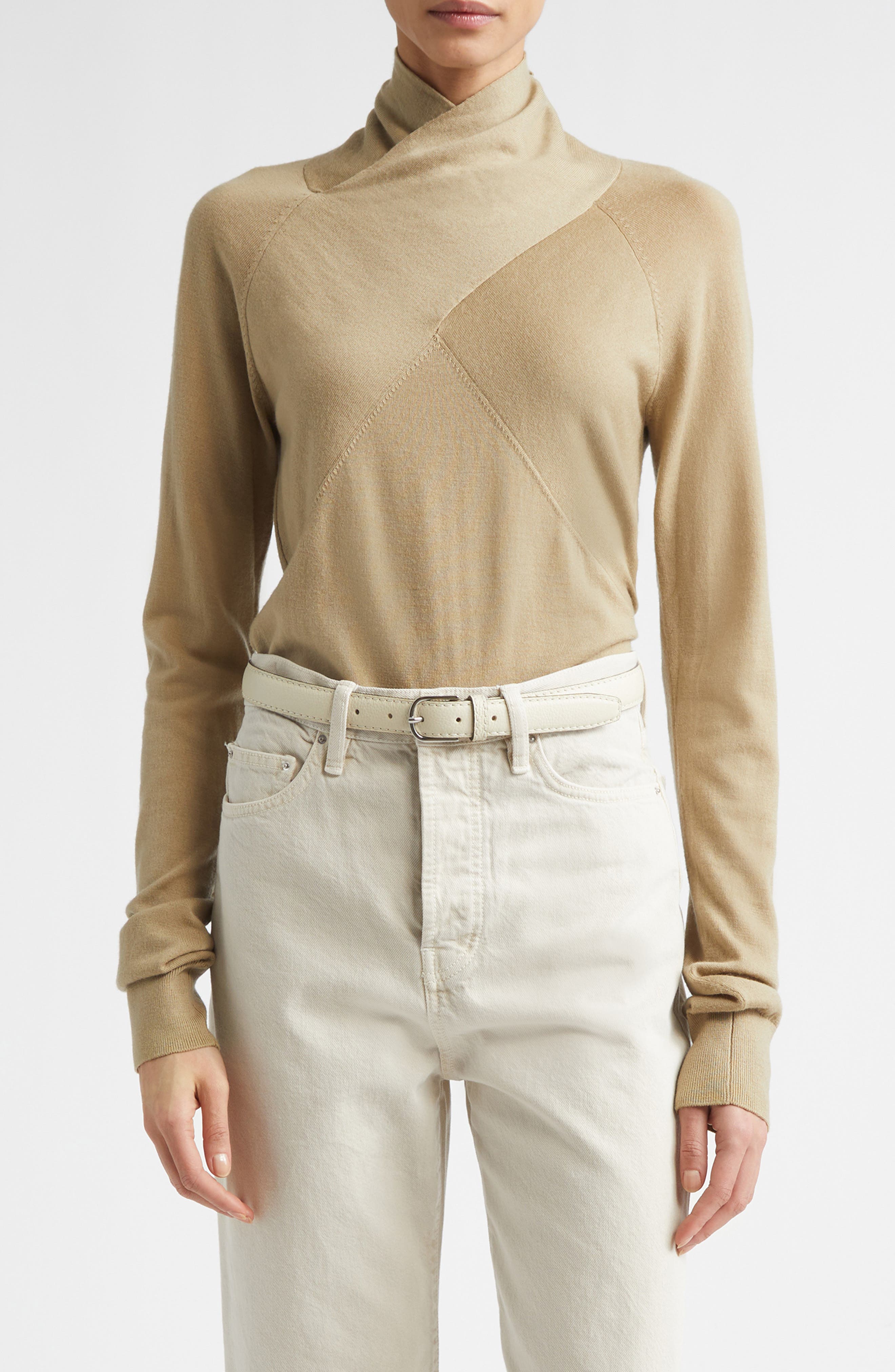 Merino Wool Crossover Sweater - image 3