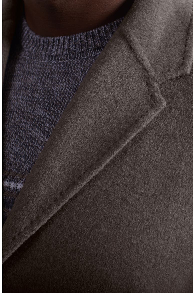 Felted Wool Blend Three Button Blazer, Alternate, color, WALNUT