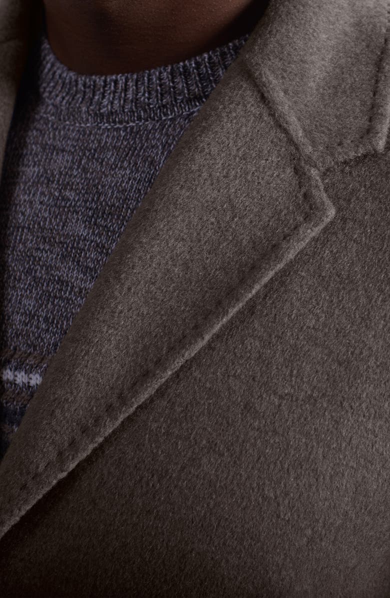 Bugatchi Felted Wool Blend Three Button Blazer, Alternate, color, Walnut