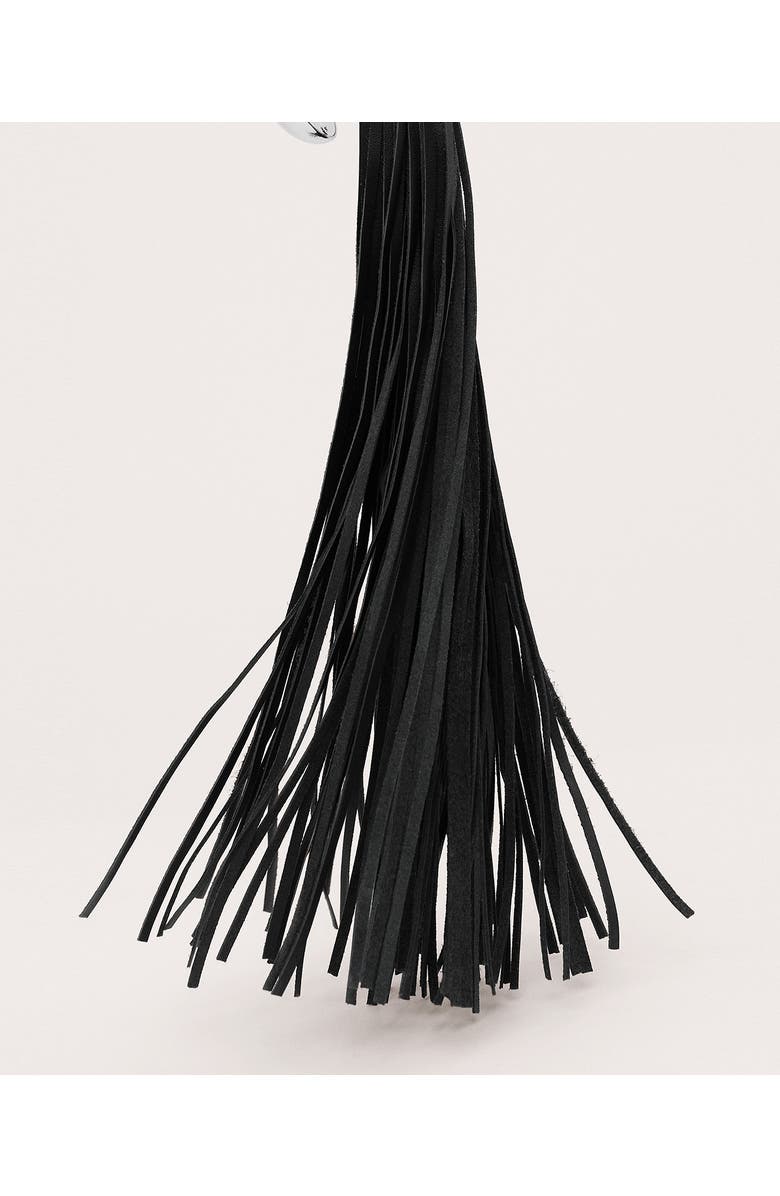 MANGO Leather Fringe Keychain, Alternate, color,