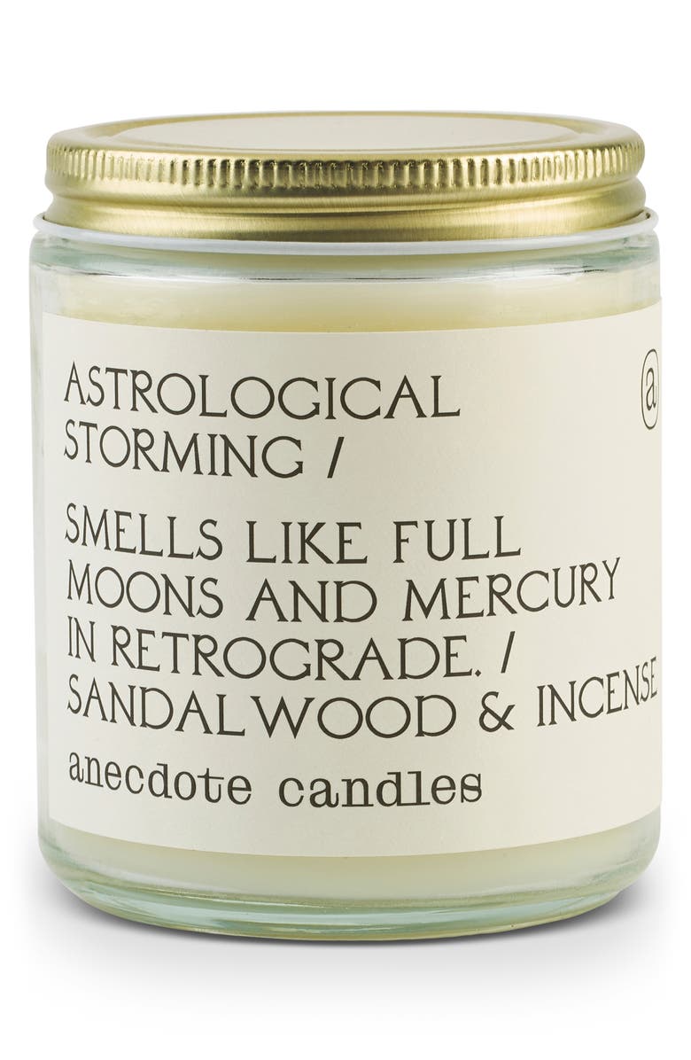 ANECDOTE CANDLES Astrological Storming Candle, Main, color, Cream