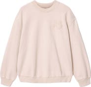 AllSaints Insignia Graphic Appliqué Cotton Sweatshirt
