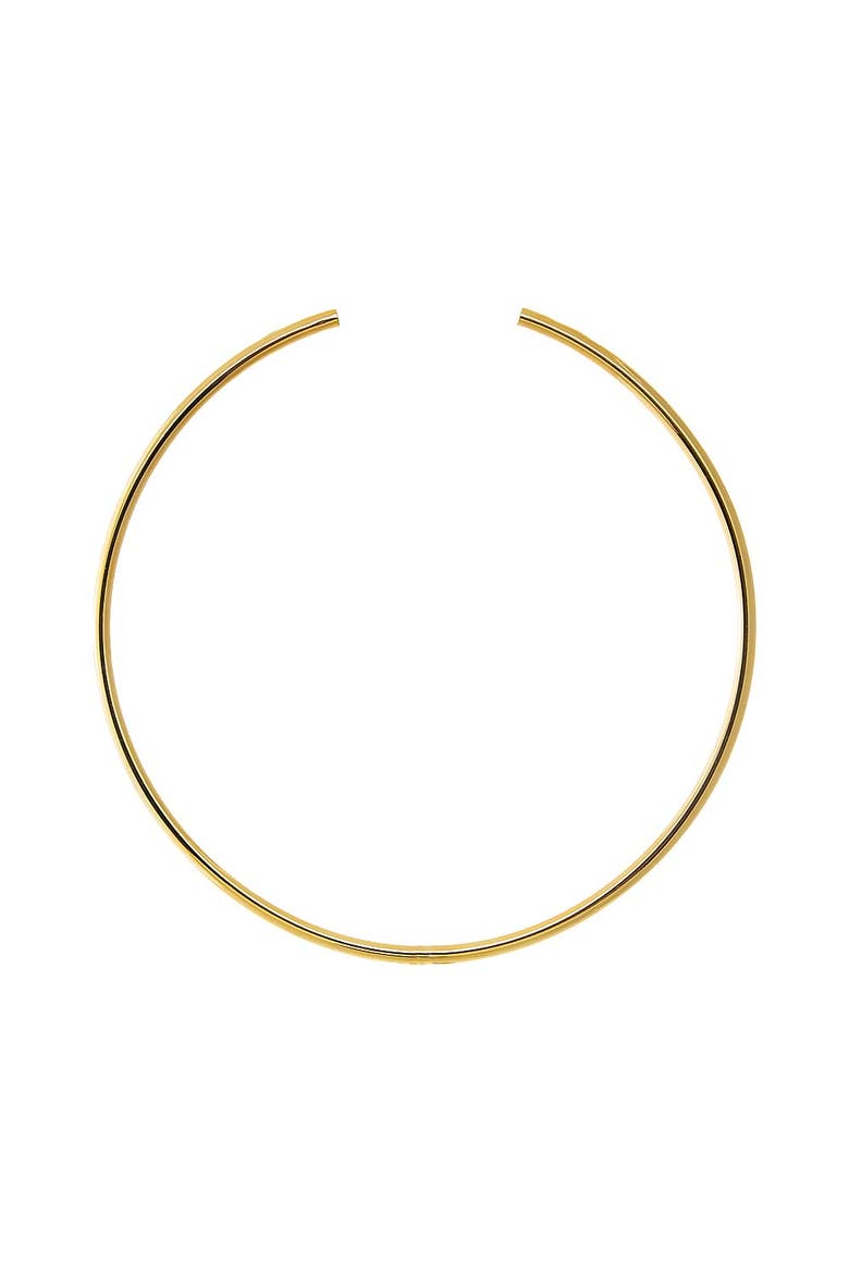 Solid Tube Open Collar Necklace, Main, color, Gold
