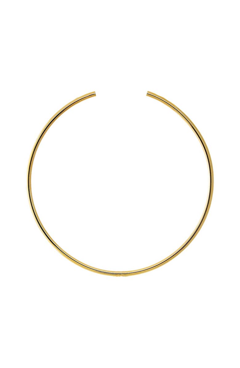 BY ADINA EDEN Solid Tube Open Collar Necklace, Main, color, Gold