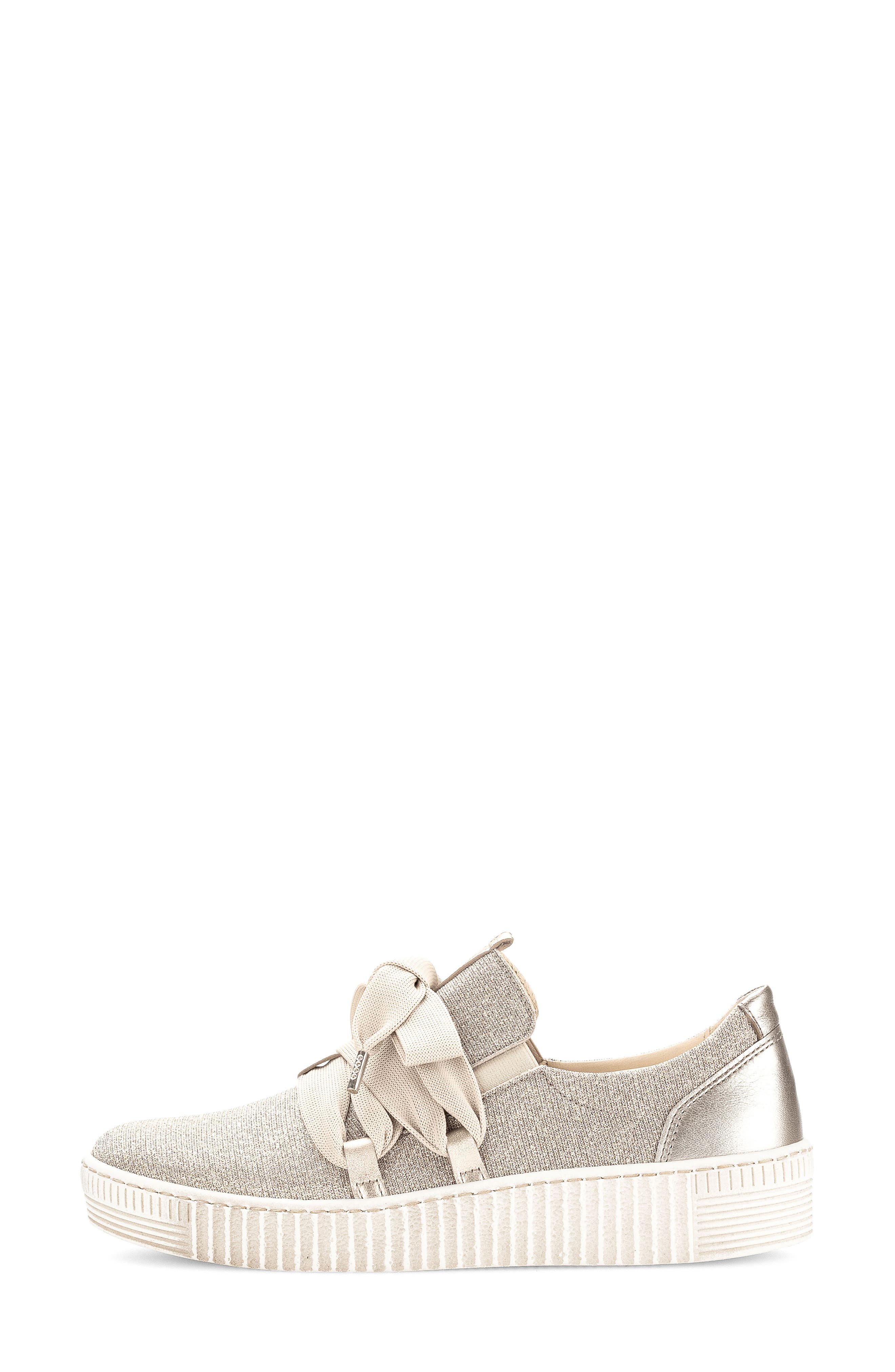 Gabor Bow Knit Sneaker, Alternate, color, Rosato