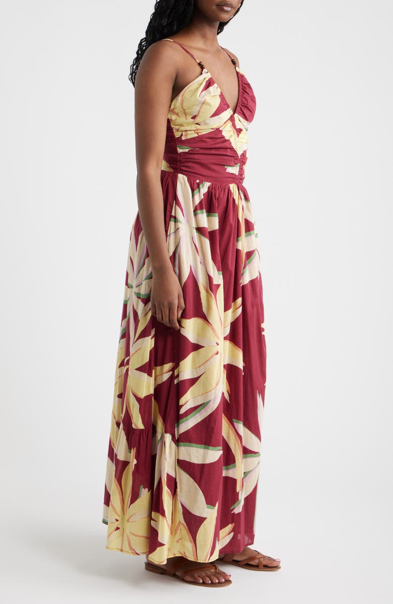 Rails Palm Floral Print A-Line Maxi Sundress, Alternate, color, Red Palma