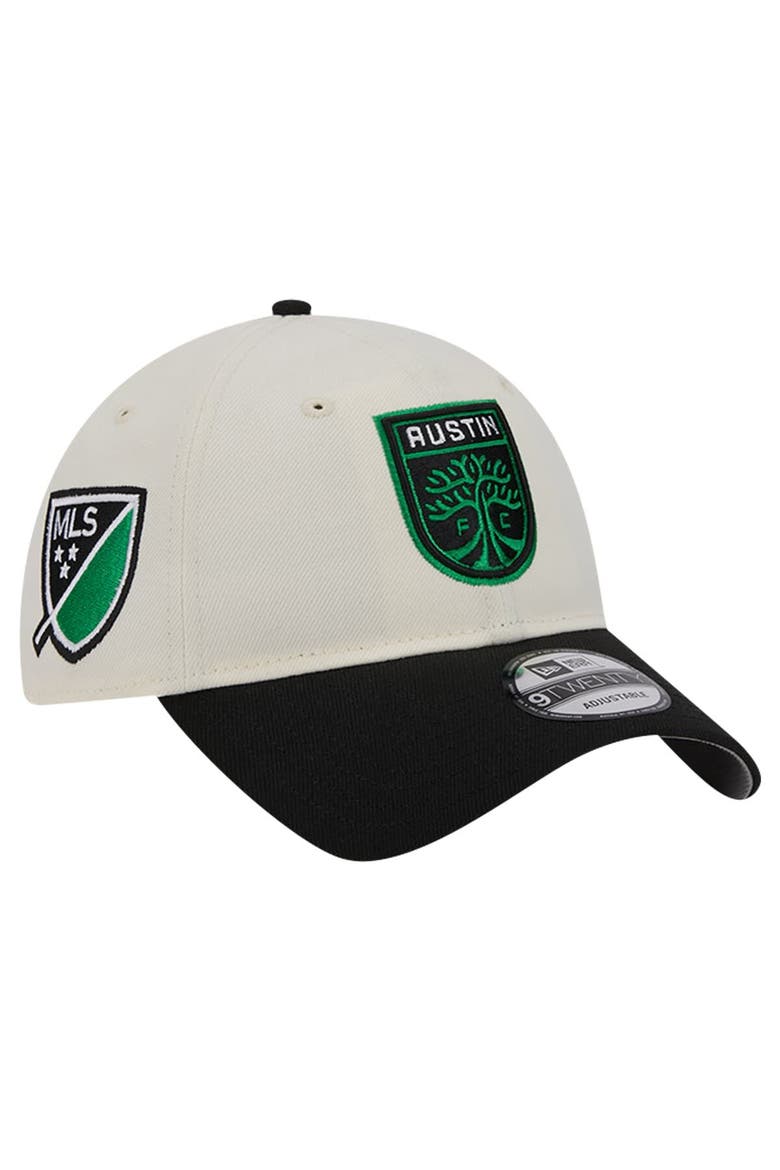 Men's New Era White Austin FC 2024 Kick Off Collection 9TWENTY Adjustable Hat, Main, color, White