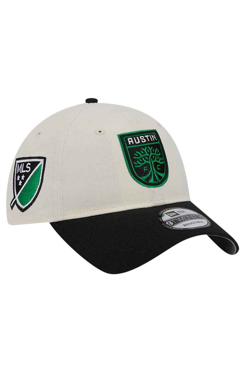 New Era Men's New Era White Austin FC 2024 Kick Off Collection 9TWENTY Adjustable Hat, Main, color,