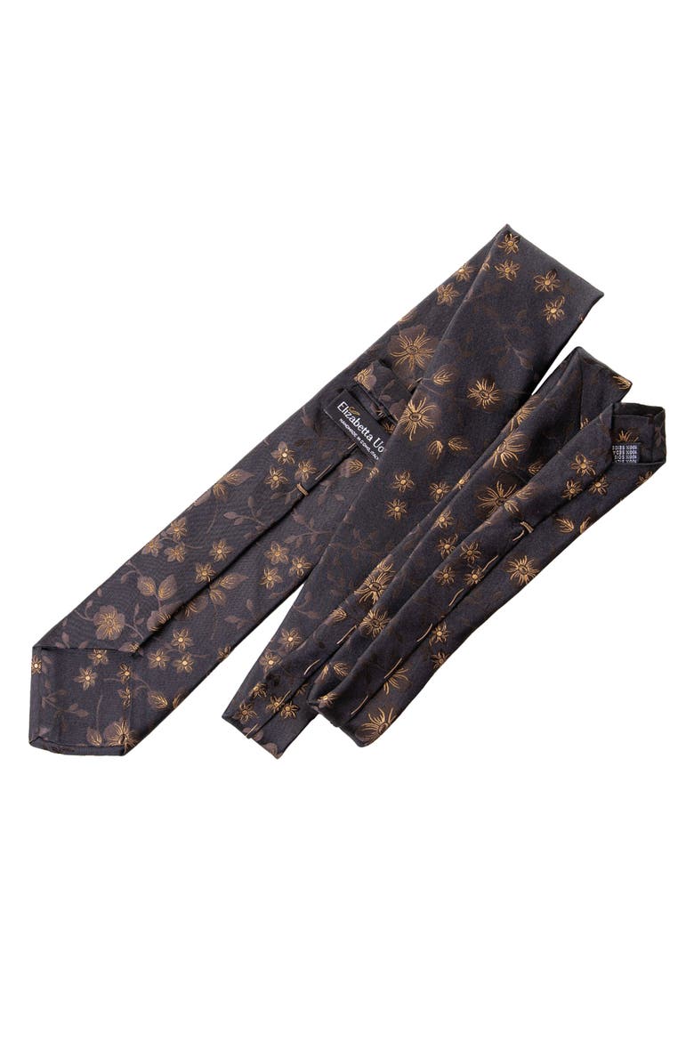 Silvio - Silk Jacquard Tie for Men, Alternate, color, Black