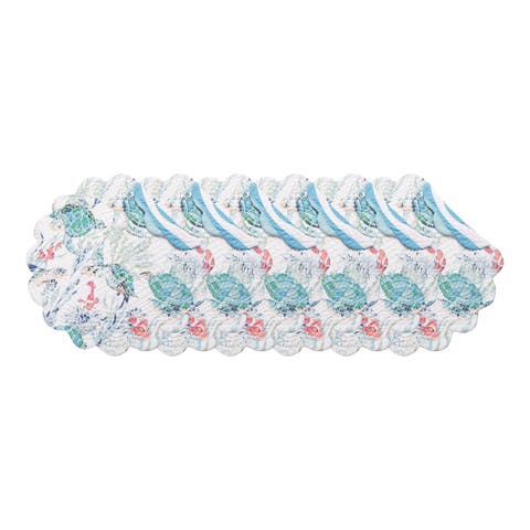 Sea Turtle Cove Round Placemats Set of 6, 17"
