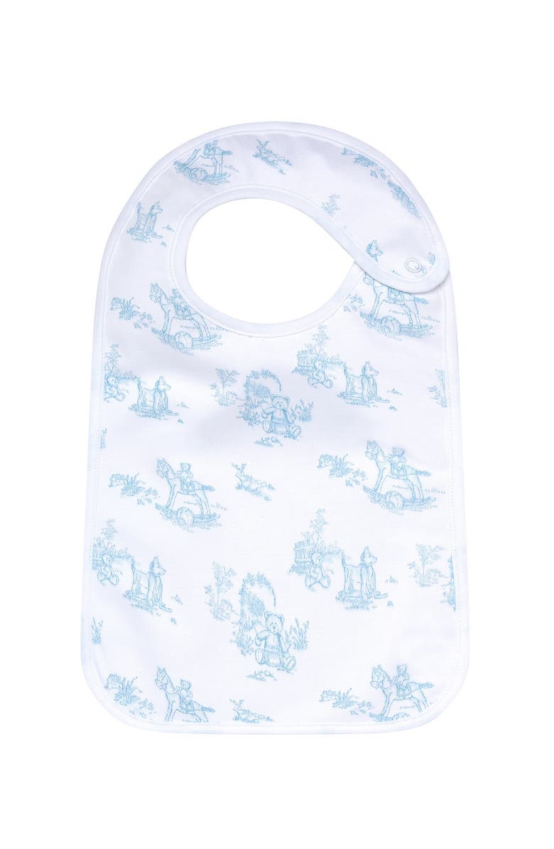 Nellapima Baby Boy Cotton Feeding Bib, Main, color, Blue Toile