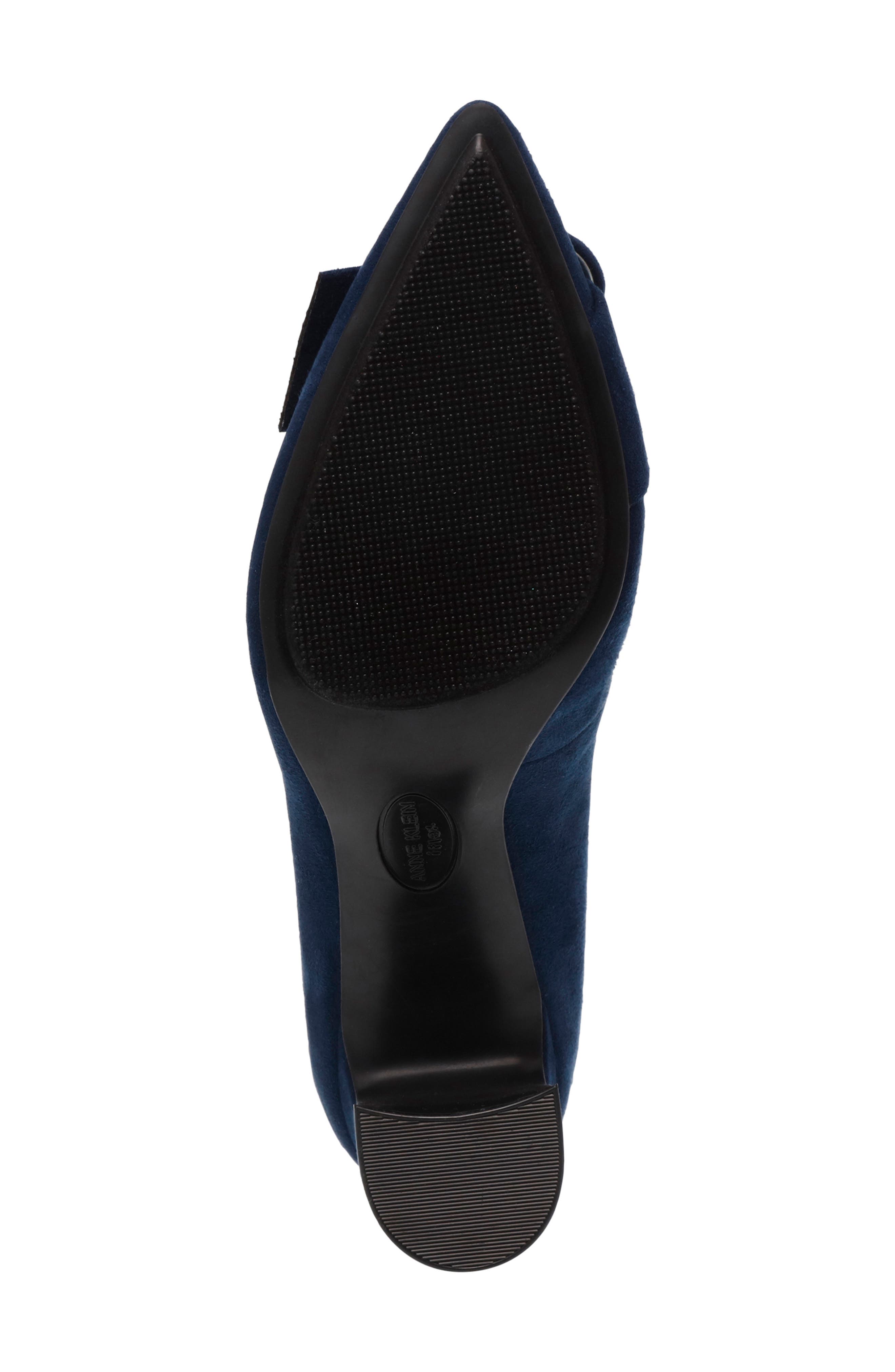 Baretta Buckle Pump, Alternate, color, NAVY SUEDE