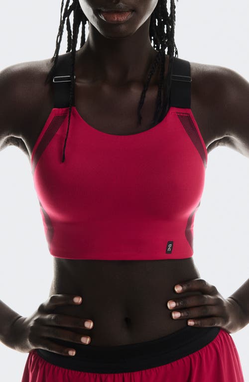 On Performance Flex Sports Bra In Red