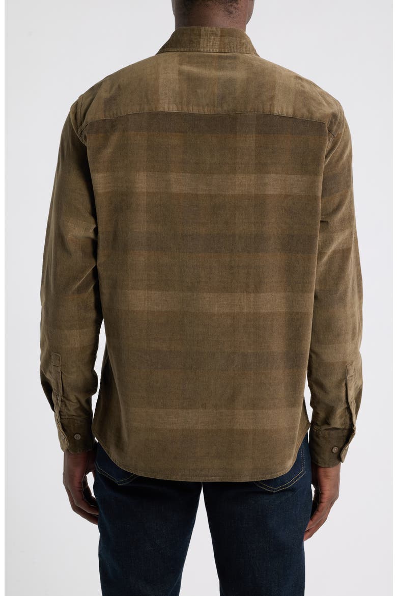 Daban Long Sleeve Stretch Cotton Button Up Shirt, Alternate, color, BROWN