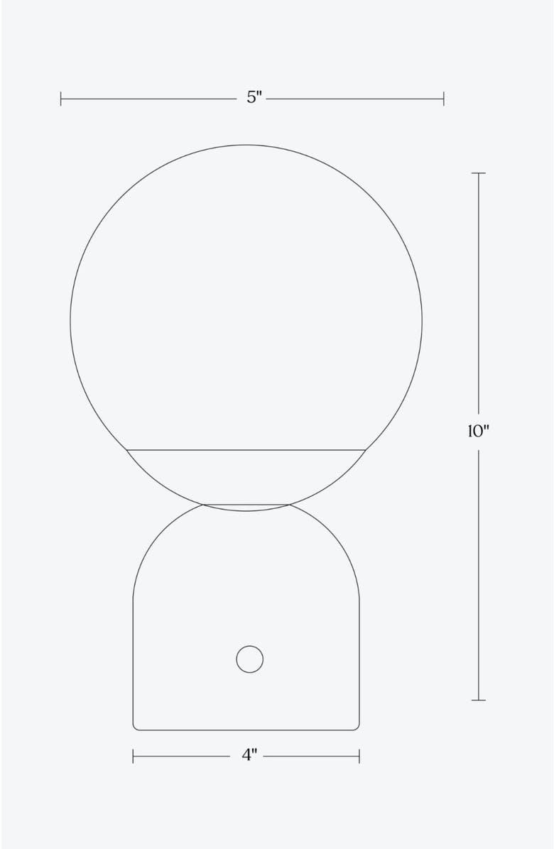 Brightech Mila 9.85" Marble LED Bedside Table Lamp with Built-In 3-Way Dimmer, Alternate, color, Classic Black