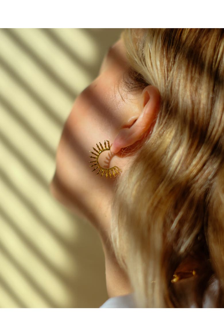 Aylin Hoop Earrings, Alternate, color, Brass