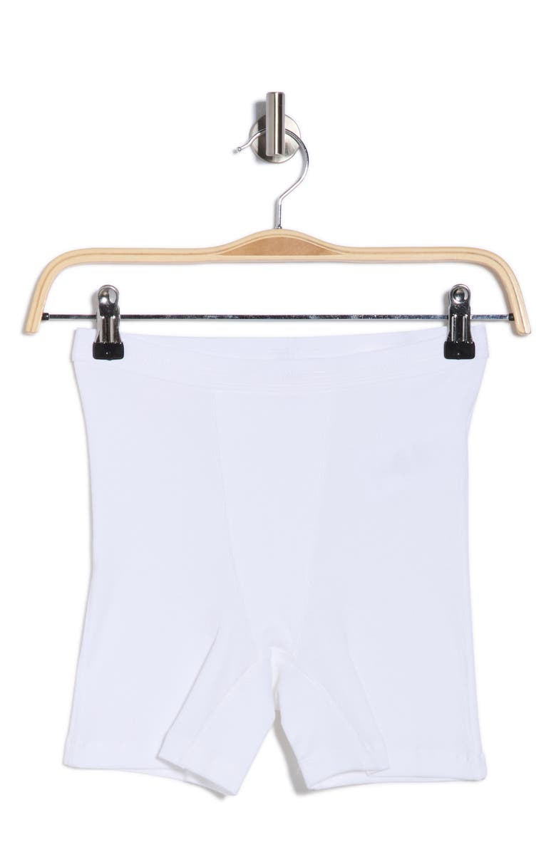 Re/Done Rib Boxer Shorts, Main, color, Optic White