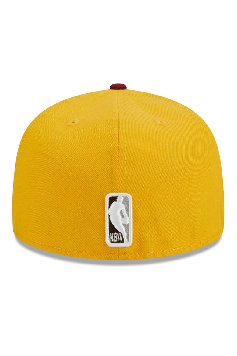 Men's New Era Yellow/Red Phoenix Suns Fall Leaves 2-Tone 59FIFTY Fitted Hat, Alternate, color, Yellow