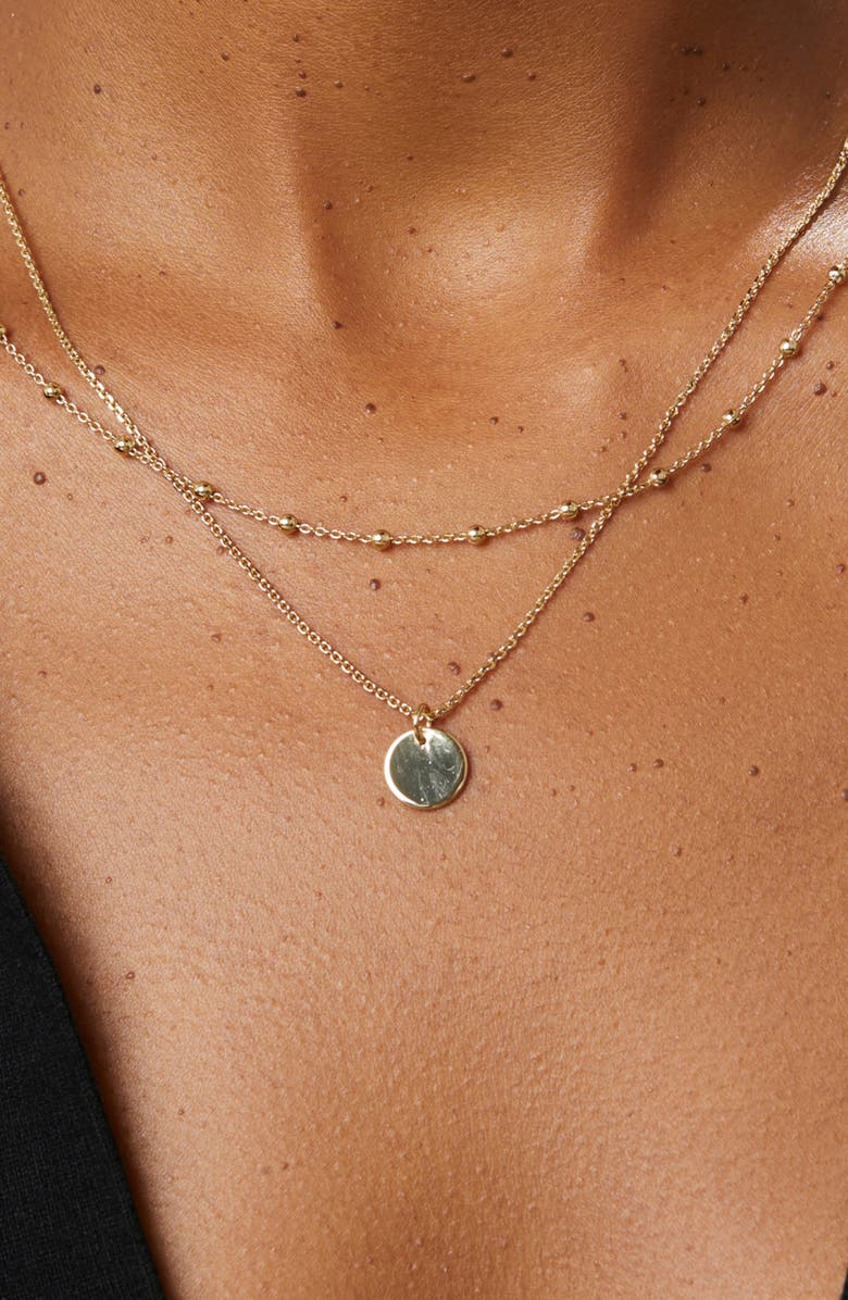 Ana Luisa Willow Layered Coin Pendant Necklae, Alternate, color, Gold