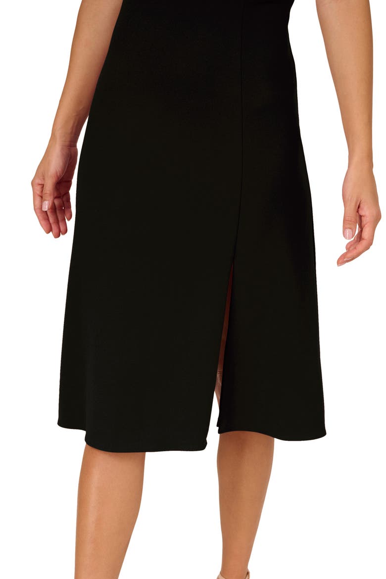 Ruffle Sheath Dress, Alternate, color, BLACK