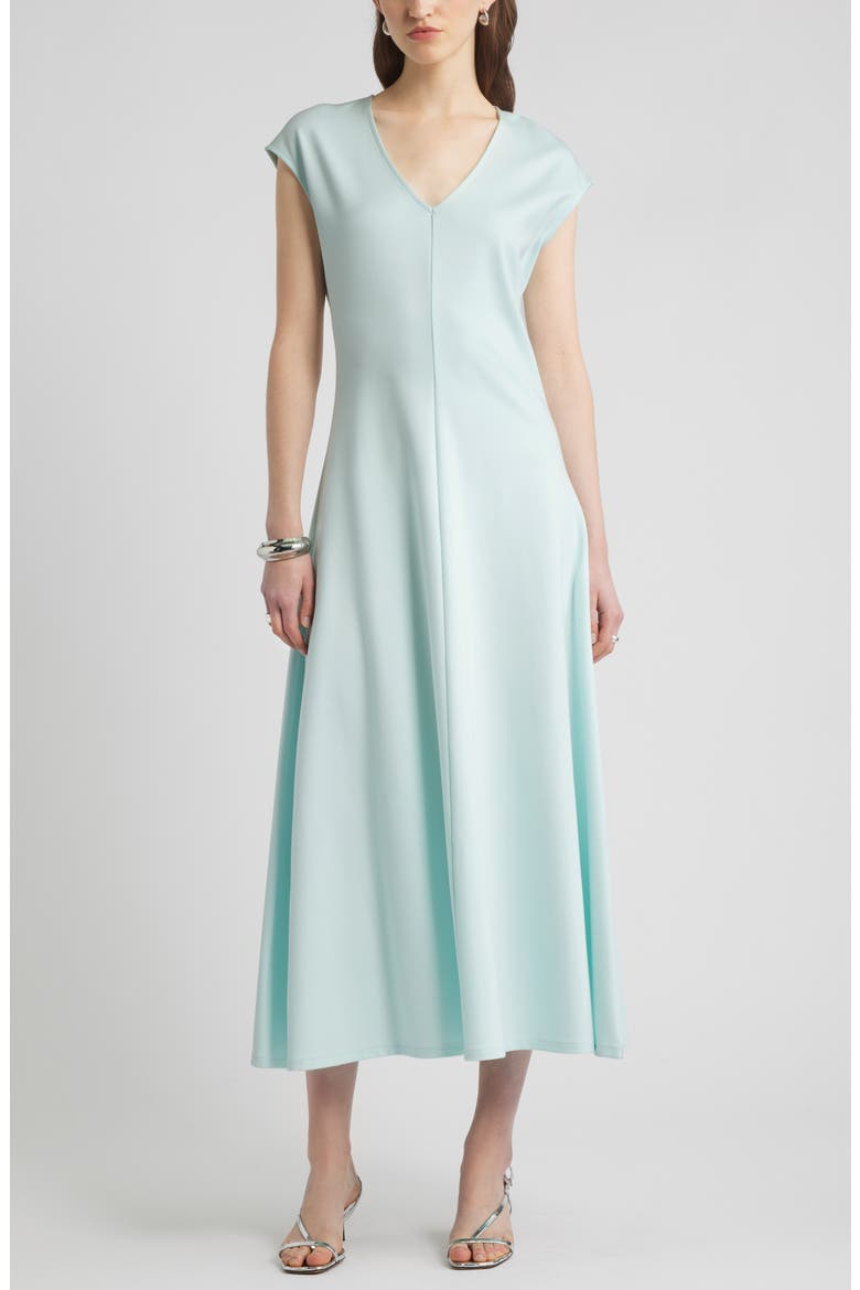 Cap Sleeve Fit & Flare Dress, Main, color, BLUE SPIRIT