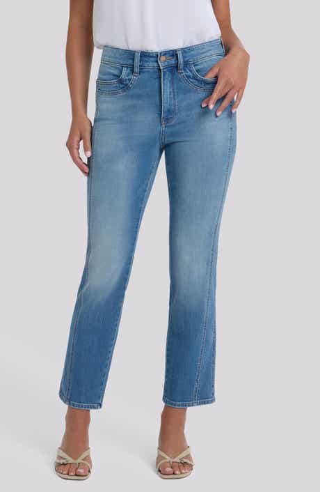 Marilyn Paneled High Waist Ankle Straight Leg Jeans