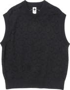 vowels Eyelet Sweater Vest