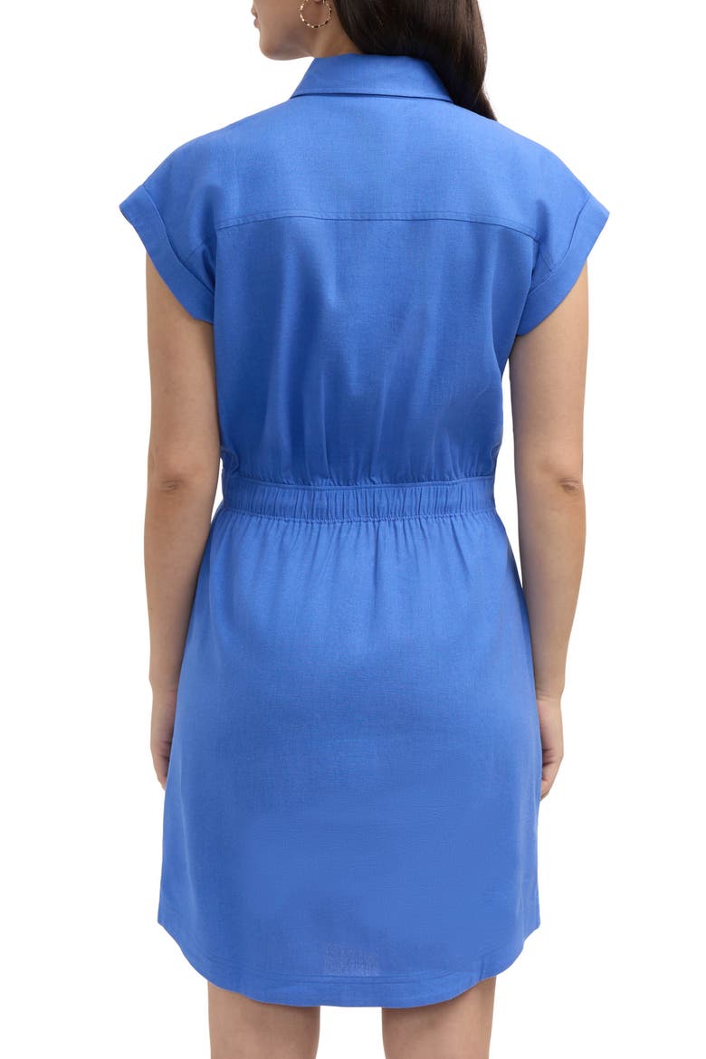Drop Shoulder Shirtdress, Alternate, color, AZURE