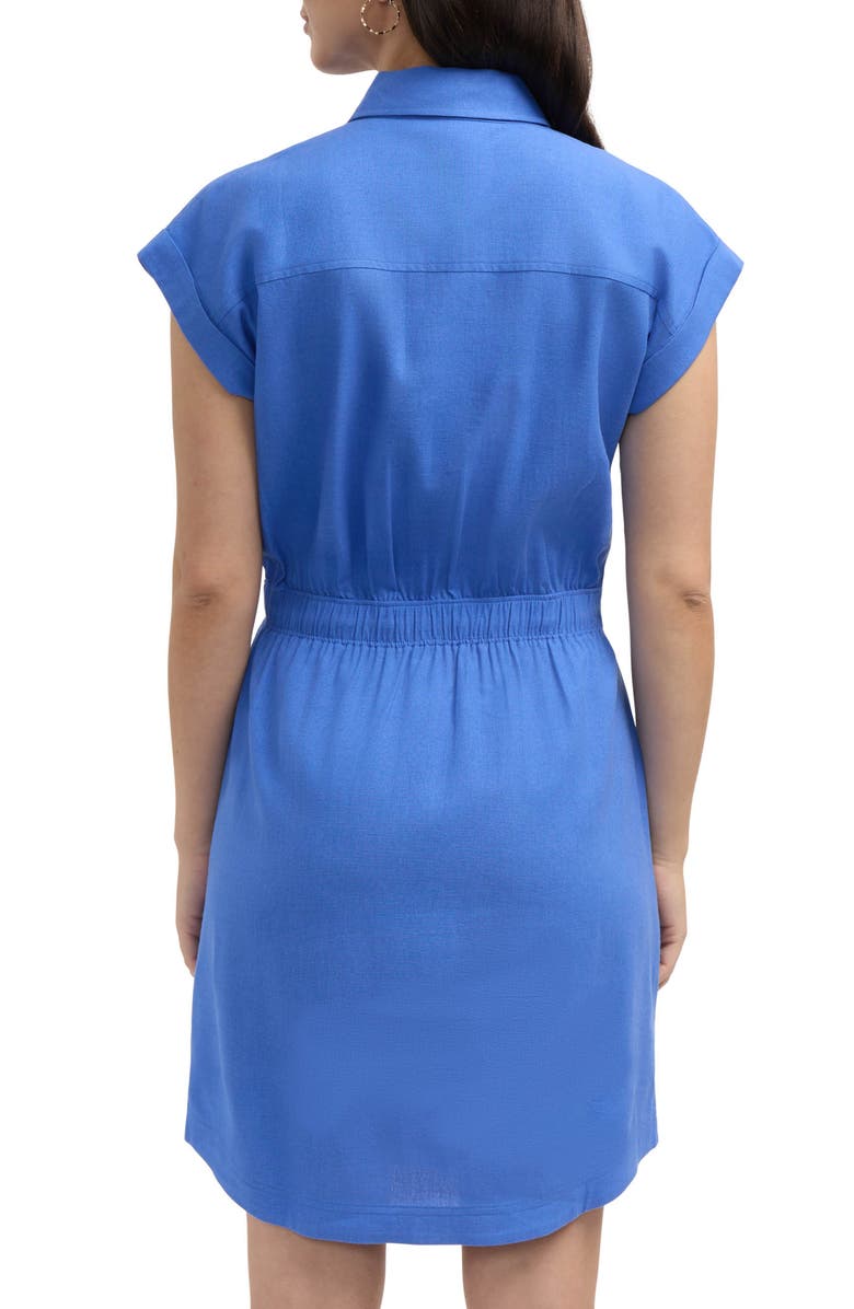 Ellen Tracy Drop Shoulder Shirtdress, Alternate, color, Azure