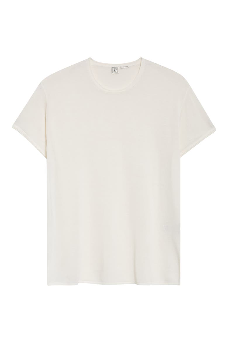 Silk Crepe T-Shirt, Alternate, color, ECRU