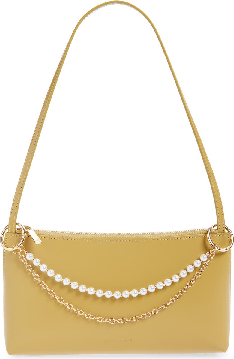 Chelsea28 Faux Pearl Chain Swag Bag Charm, Alternate, color, White Multi- Gold