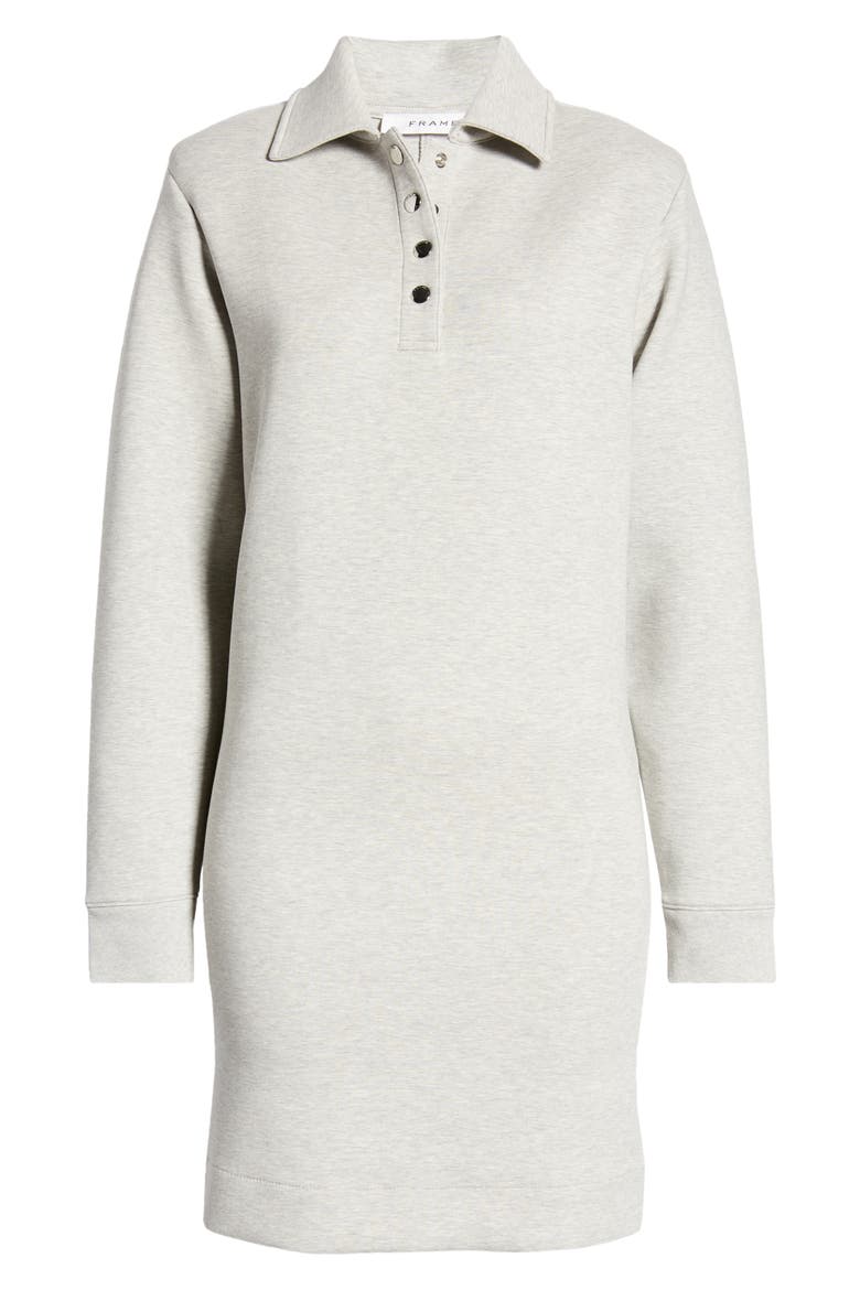 Strong Shoulder Knit Minidress, Alternate, color, GRIS HEATHER
