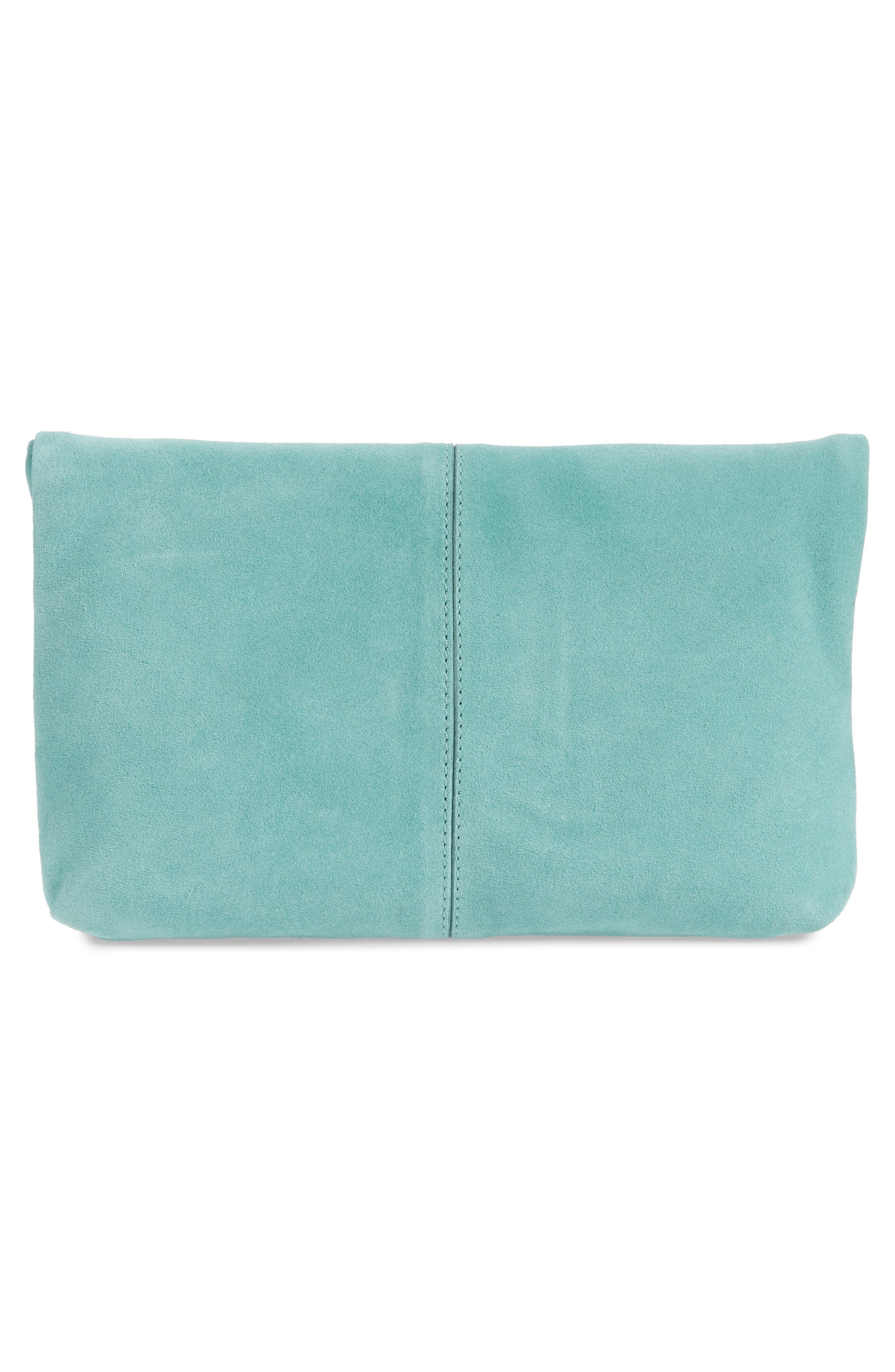 Suede Clutch, Alternate, color, BLUE TURQUOISE