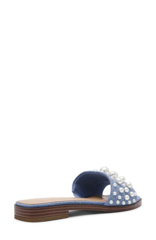 ANNE KLEIN ANNE KLEIN EUGENIE FAUX PEARL SLIDE SANDAL 