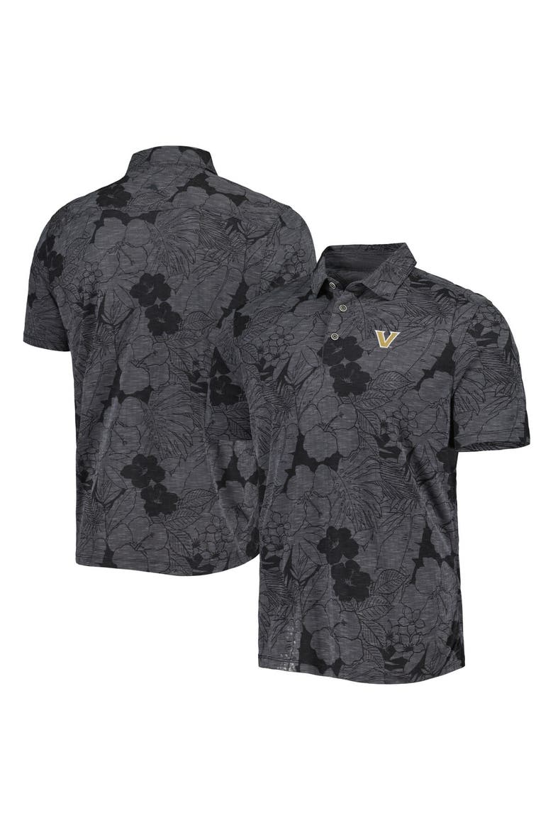 Men's Tommy Bahama Black Vanderbilt Commodores Miramar Blooms Polo, Main, color, Black