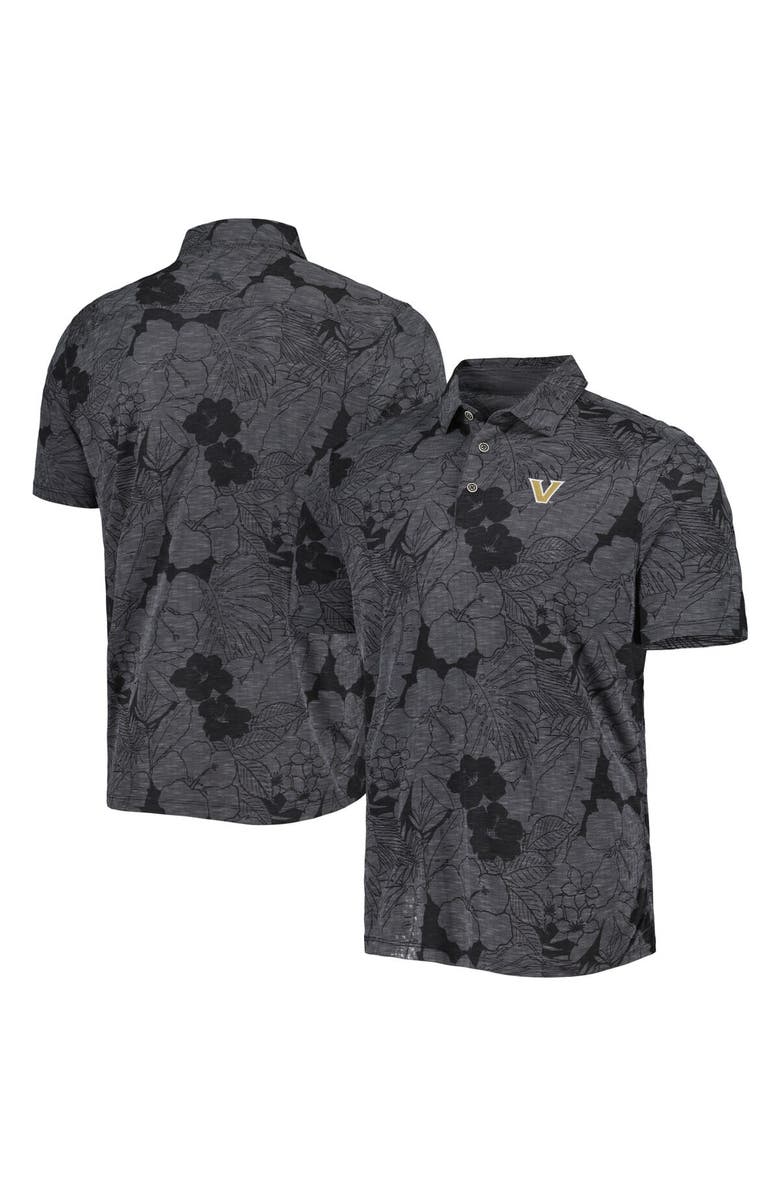Tommy Bahama Men's Tommy Bahama Black Vanderbilt Commodores Miramar Blooms Polo, Main, color, 
