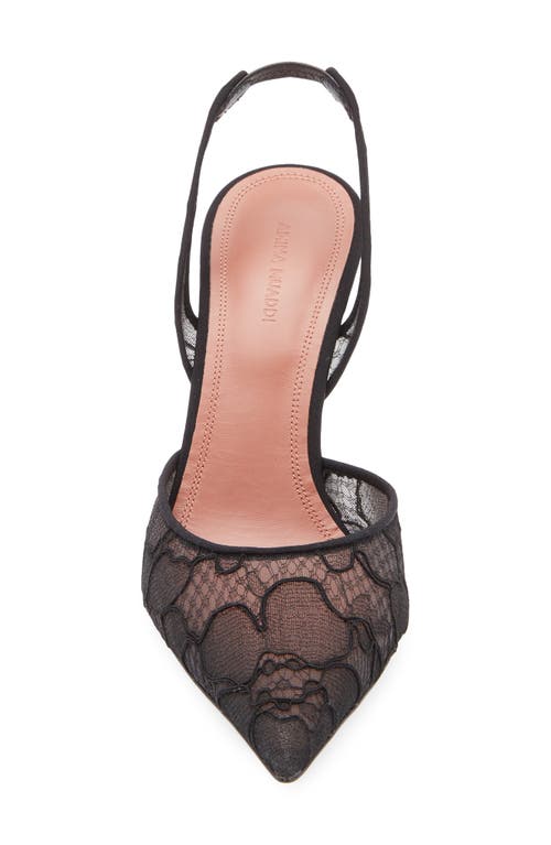 Amina Muaddi Holli Lace Slingback Pump In Black